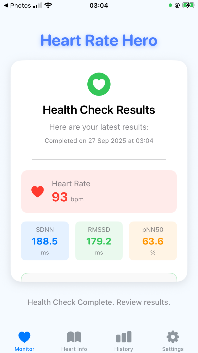Health Check Results
